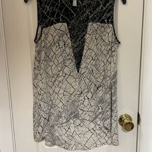 BCBGMaxAzria Black and Cream Tank Top